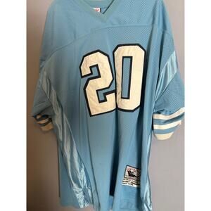 M&N Barry Sanders Detroit Lions Throwback Jersey Men’s 60 Blue Shows Wear